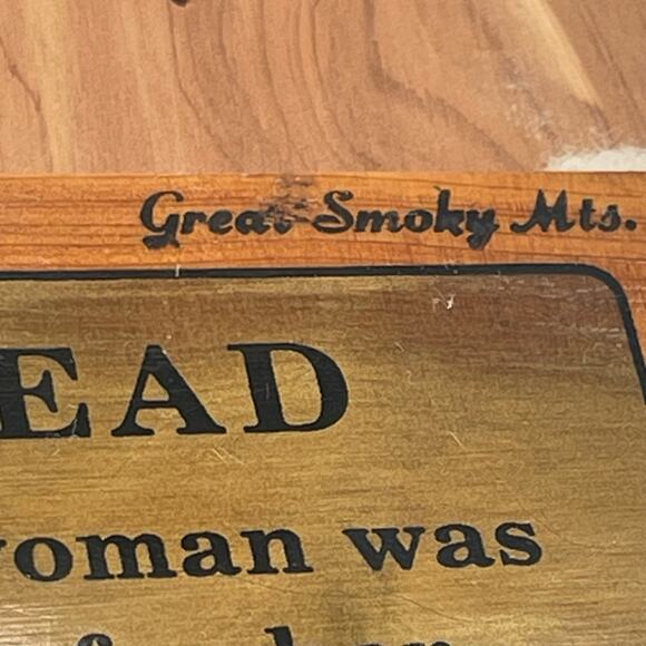 Great Smoky Mtns Wood Plaques Set of 2 Rustic Wording Souvenirs Wall Hanging - Picture 7 of 7